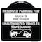 Signmission Reserved Parking for Guest Preacher Unauthorized Vehicles Towed Away Alum, 18" x 18", BW-1818-23101 A-DES-BW-1818-23101 - alternate 1